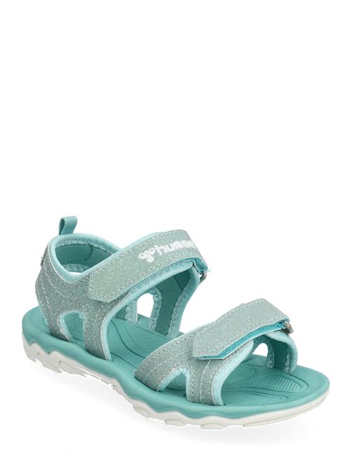 Se Hummel Sandal Glitter Jr Hummel Blue ved Booztlet