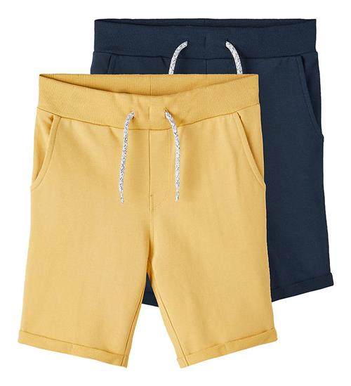 Name It Name It Sweatshorts - NkmVermo - 2-pak - Ochre/ Dark Sapphire