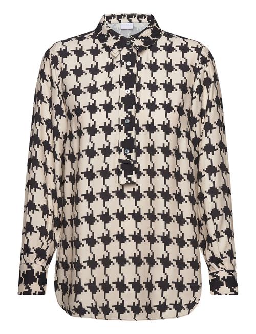 Coster Copenhagen Shirt In Houndstooth Mix Print Coster Copenhagen Black