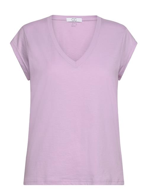 Se Coster Copenhagen Cc Heart Basic V-Neck T-Shirt Coster Copenhagen Purple ved Booztlet