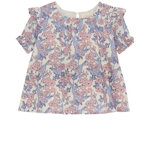 Creamie Blomstret Bluse Buttercream |  | 86 cm