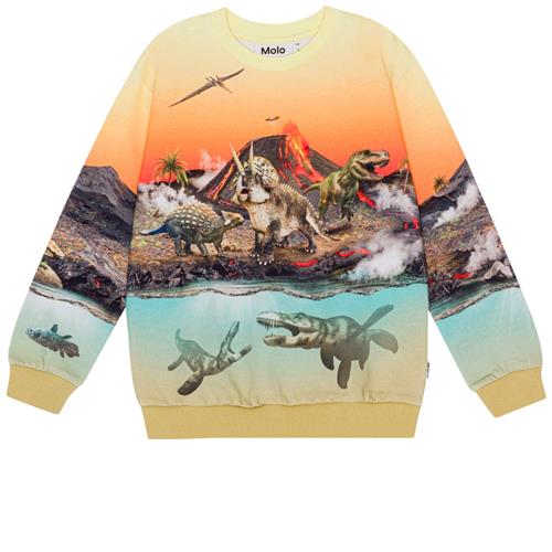 Se Molo GOTS Miksi Sweatshirt Volcano Dinos | Orange | 98 cm ved Babyshop