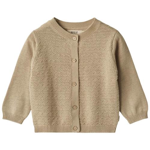 Wheat Bjørn Cardigan Grey Sand | Beige | 62 cm