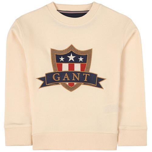 Se GANT Banner Shield Sweatshirt Cremefarvet |  | 176 cm ved Babyshop