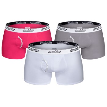 aussieBum AussieBum Essential Bamboo Hipster Grå/Rød bomuld Large Herre