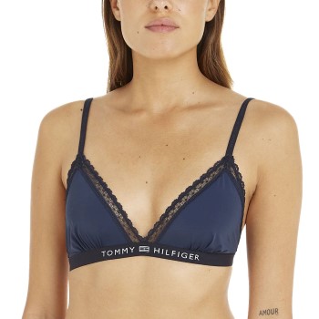 Tommy Hilfiger Bh Lace Unlined Triangle Bra Marineblå Small Dame