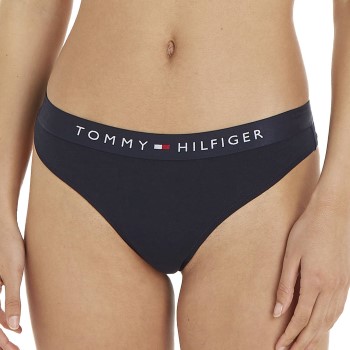 Tommy Hilfiger Trusser Thongs Marineblå økologisk bomuld X-Small Dame