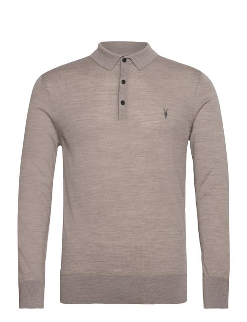 AllSaints Mode Merino Ls Polo AllSaints Beige