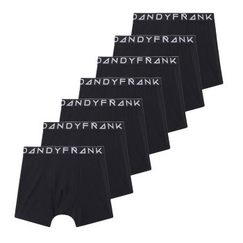 Frank Dandy 7P Solid Tencel Boxers Sort lyocell Large Herre