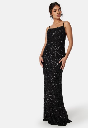 Se Bubbleroom Occasion Sequin Gown Black 2XL ved Bubbleroom