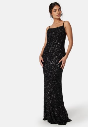 Bubbleroom Occasion Sequin Gown Black L