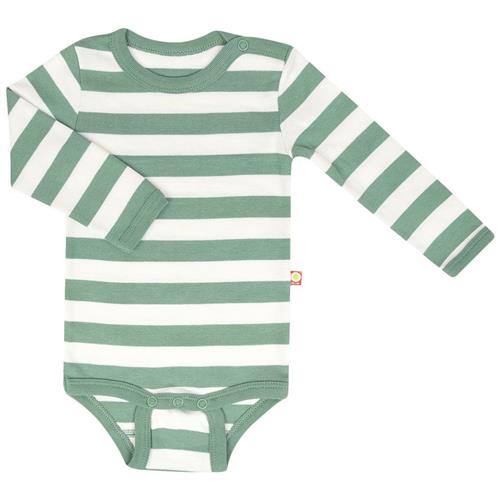 Se Katvig Stribet Babybody Grøn | Grønn | 62 cm ved Babyshop