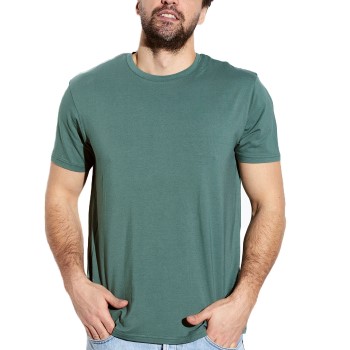 Se Panos Emporio Base Bamboo Tee Skovgrøn Large Herre ved Timarco