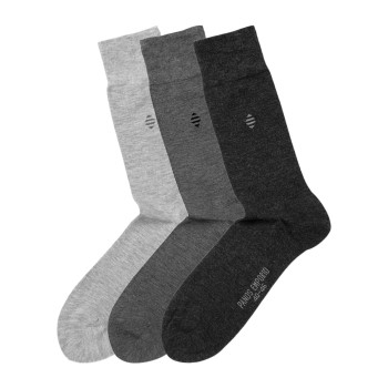 Panos Emporio Strømper 3P Daniel Bamboo Sock Grå/Mørkegrå One Size Herre