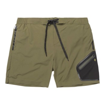 Panos Emporio Badebukser Tech Boardshorts Mørkgrøn  polyamid Large Herre