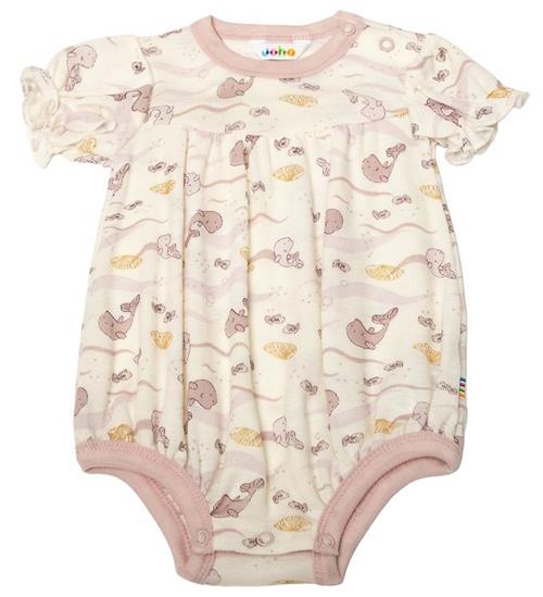 Se Joha Joha Sommerdragt - Uld - Off White/StÃ¸vet Rosa m. Hval ved KidsWorld