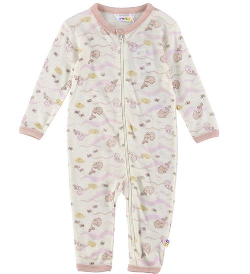 Se Joha Joha Heldragt - Uld - Off White/StÃ¸vet Rosa m. Hval ved KidsWorld