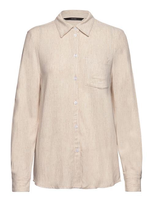 Vero Moda Vmvera Ls Linen Over D Shirt Vero Moda Beige