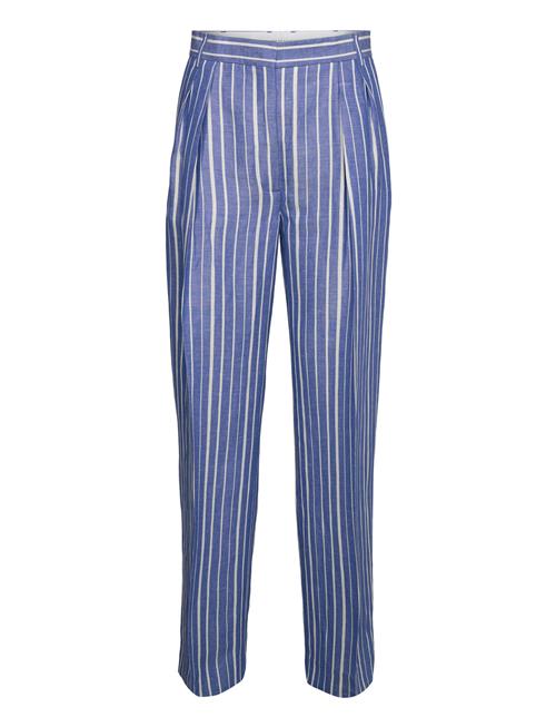 Se Day Birger et Mikkelsen Enzo - Linen Stripe Day Birger Et Mikkelsen Blue ved Booztlet