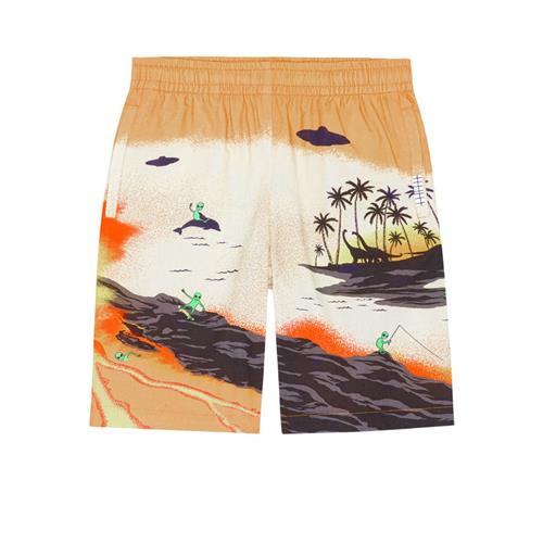 Se Molo GOTS Adi Shorts Alien Tourists | Orange | 110 cm ved Babyshop