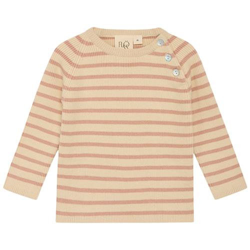 Se Flöss Flye Stribet Trøje Acorn/Warm Cotton | Beige | 62 cm ved Babyshop