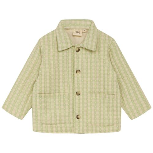 Se Flöss Stella Jakke Lime Gingham | Grønn | 122 cm ved Babyshop