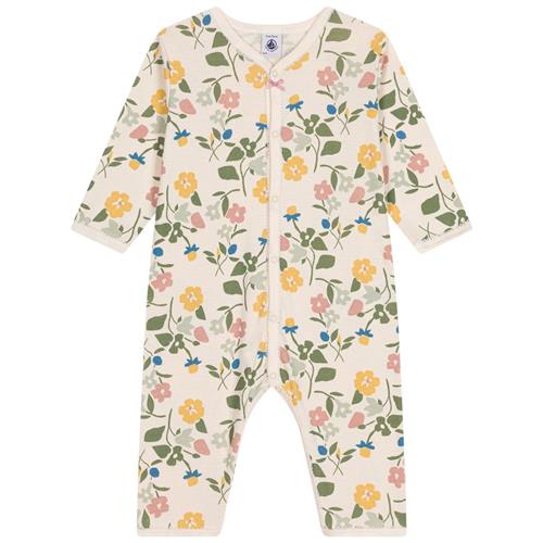 Petit Bateau Blomstret Heldragt Beige | Hvid | 18 months