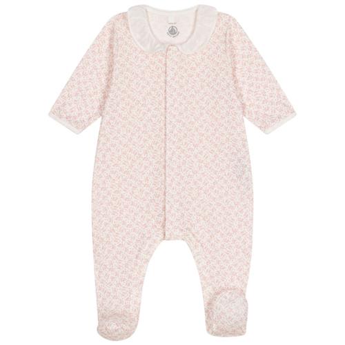 Petit Bateau Blomstret Sparkedragt Cremefarvet | Lyserød | 3 months