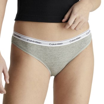 Se Calvin Klein Trusser Modern Logo Bikini Brief Grå bomuld Large Dame ved Timarco