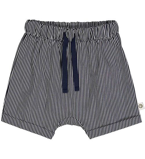 Se MÃ¼sli MÃ¼sli Shorts - Poplin Stripe - Balsam Cream/Blue Night ved KidsWorld