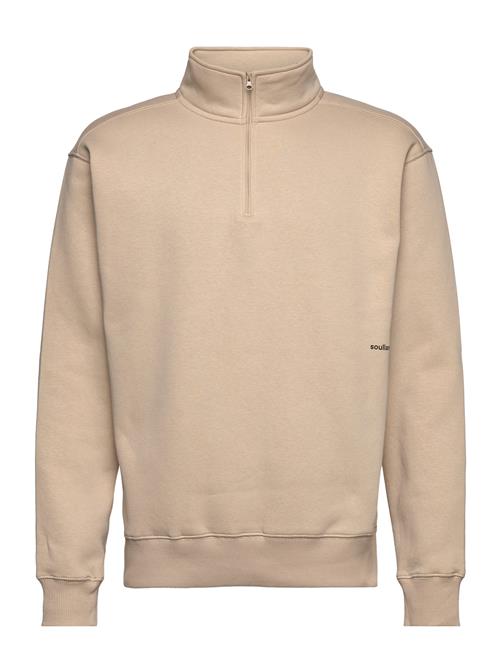 Soulland Ken Half Zip Sweatshirt Soulland Beige