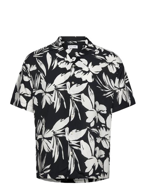 Jack & Jones Jjejeff Aop Resort Shirt Ss Sn Jack & J S Black