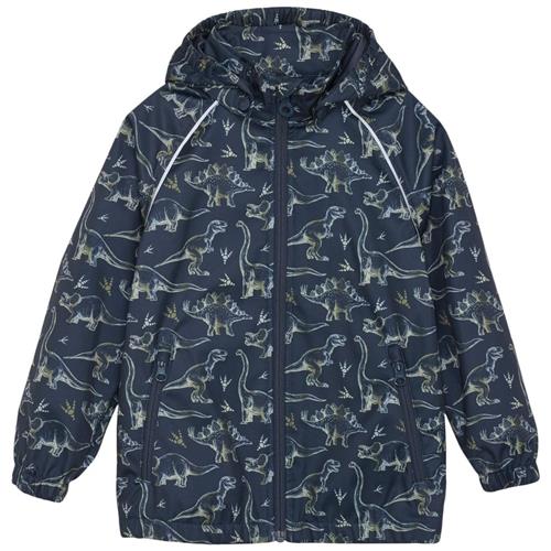 Se Minymo Mønstret Softshell Jakke Blue Nights | Blå | 116 cm ved Babyshop