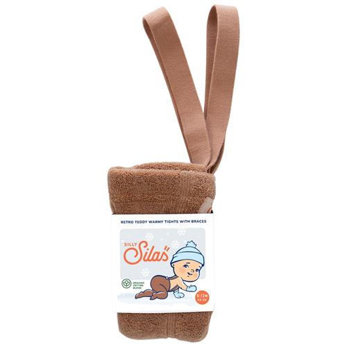 Se Silly Silas GOTS Teddy Strømpebukser Lysebrun | Beige | 3-6 months ved Babyshop