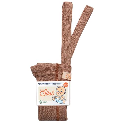 Se Silly Silas GOTS Fodsløse strømpebukser Salted Caramel | Brun | 3-4 years ved Babyshop