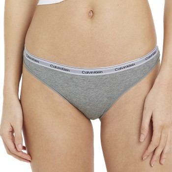 Calvin Klein Trusser 3P Low Rise Bikini Briefs Hvid/Grå bomuld Medium Dame