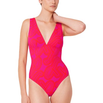 Triumph Flex Smart Summer 05 Padded Cup Swimsuit Rosa Mønster  Fit Smart 2 Dame