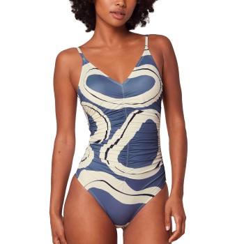 Triumph Summer Allure Padded Swimsuit 01 Blå Mønster B 38 Dame