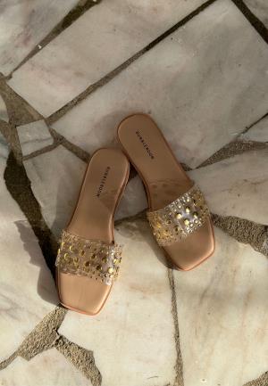 BUBBLEROOM Vinyl Sandal Gold-coloured 40