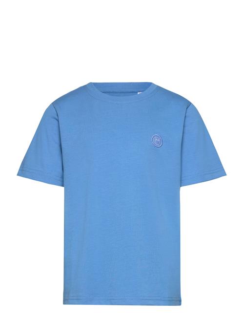 Knowledge Cotton Apparel Regular Fit Badge T-Shirt - Gots/Ve Knowledge Cotton Apparel Blue