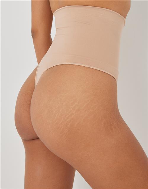 Se Bye Bra - Beige - Seamless High Waist Thong ved Nelly