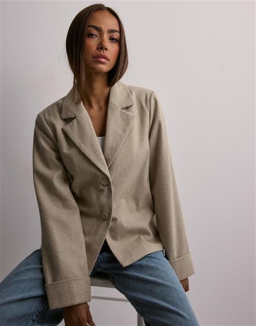 Object Collectors Item - Beige - Objnicole L/S Wool Jacket Noos