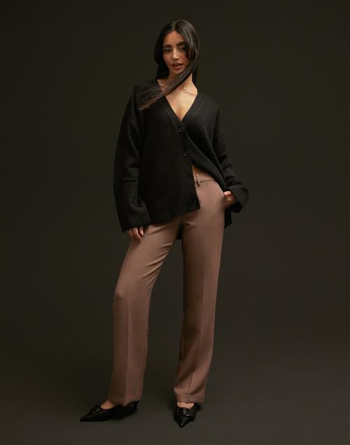 Nelly - Beige - Low Waist Straight Leg Pants