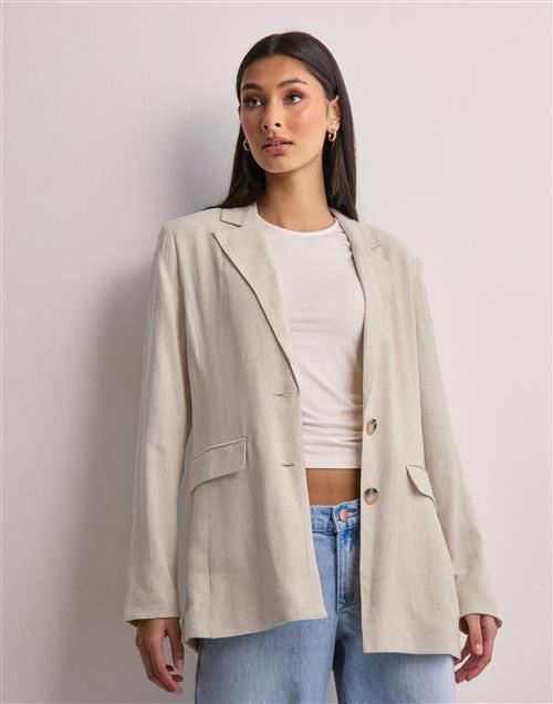 Selected Femme - Beige - Slfviva Ls Blazer Noos