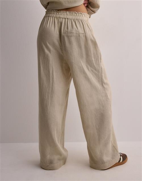 Se Only - Beige - Onltokyo Hw Linen Blend Pant Pnt No ved Nelly