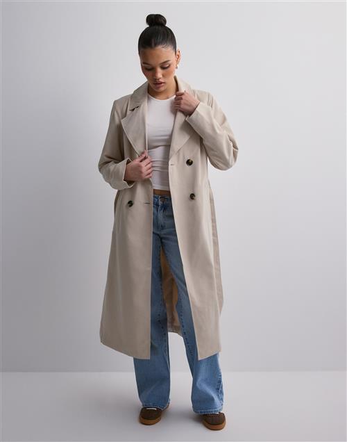 Pieces - Beige - Pcscarlett Ls Trenchcoat Noos