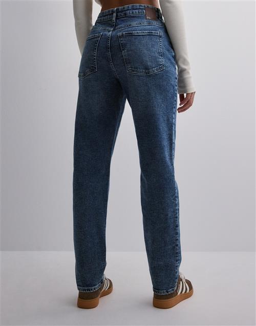 Se Pieces - Blå - Pcbella Hw Tap Ank Jeans MB406 Noos ved Nelly