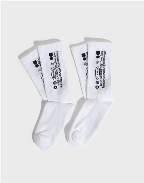 Woodbird WBTennis Logo Socks 2 Pack Multipack sokker Hvid