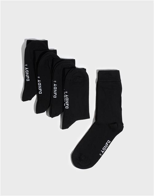 Frank Dandy Bamboo Solid Crew Sock Multipack sokker Sort