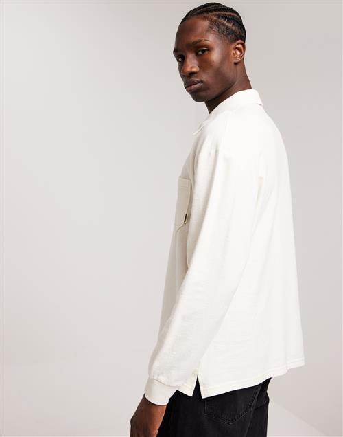 Woodbird WBDom Terry Polo Half zip Offwhite